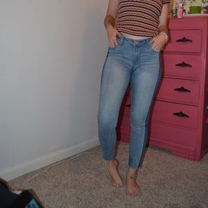 Two toned skinny jeans